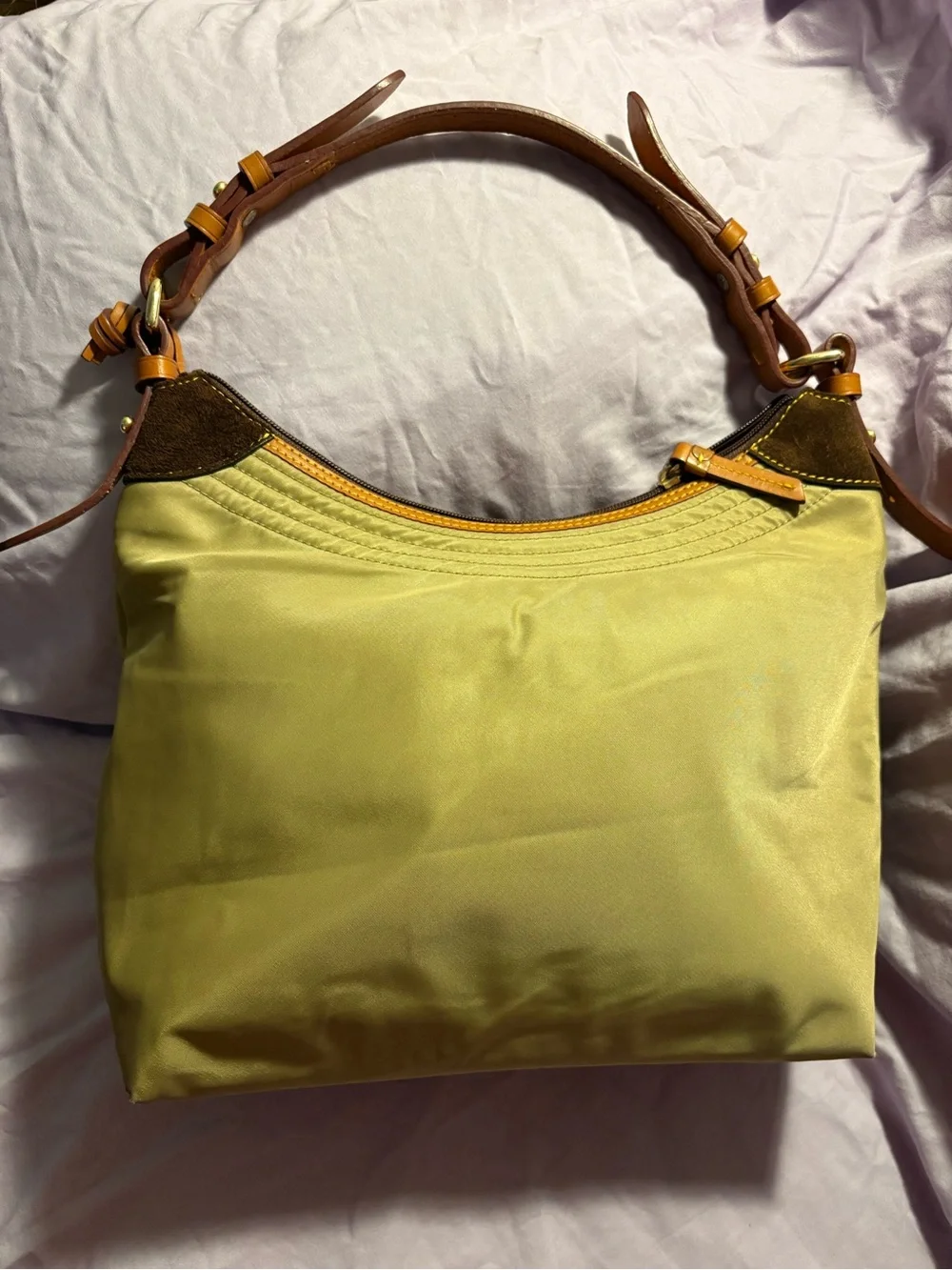 Dooney & Bourke Nylon Large Erica Shoulder Bag - Green / Pink